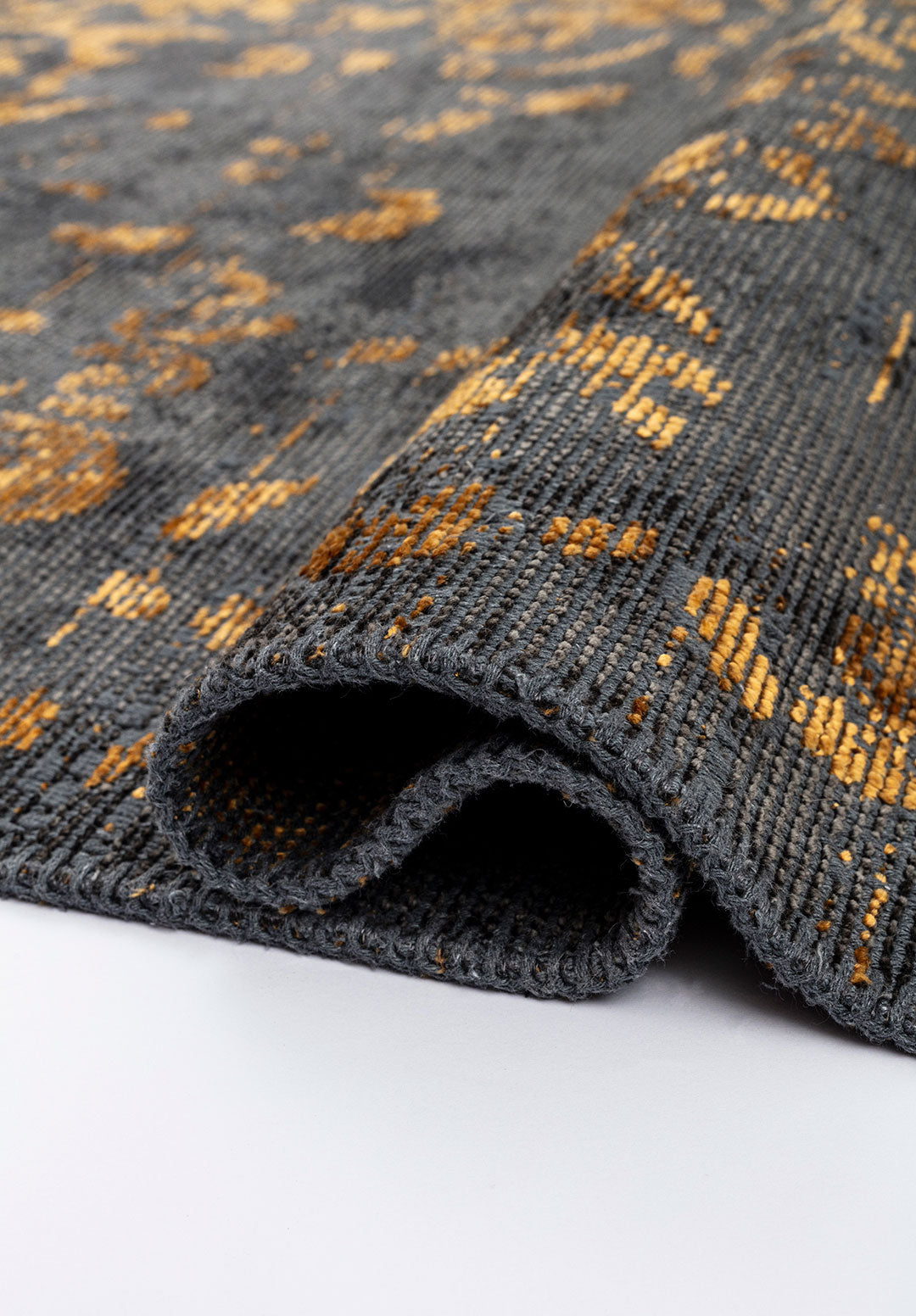 Flora Mustard - Anthracite Rug