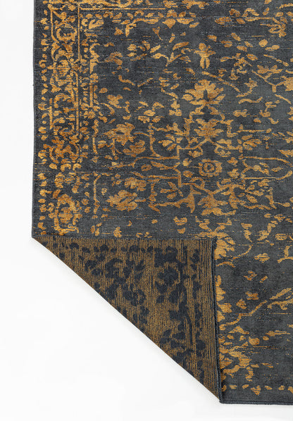 Flora Mustard - Anthracite Rug