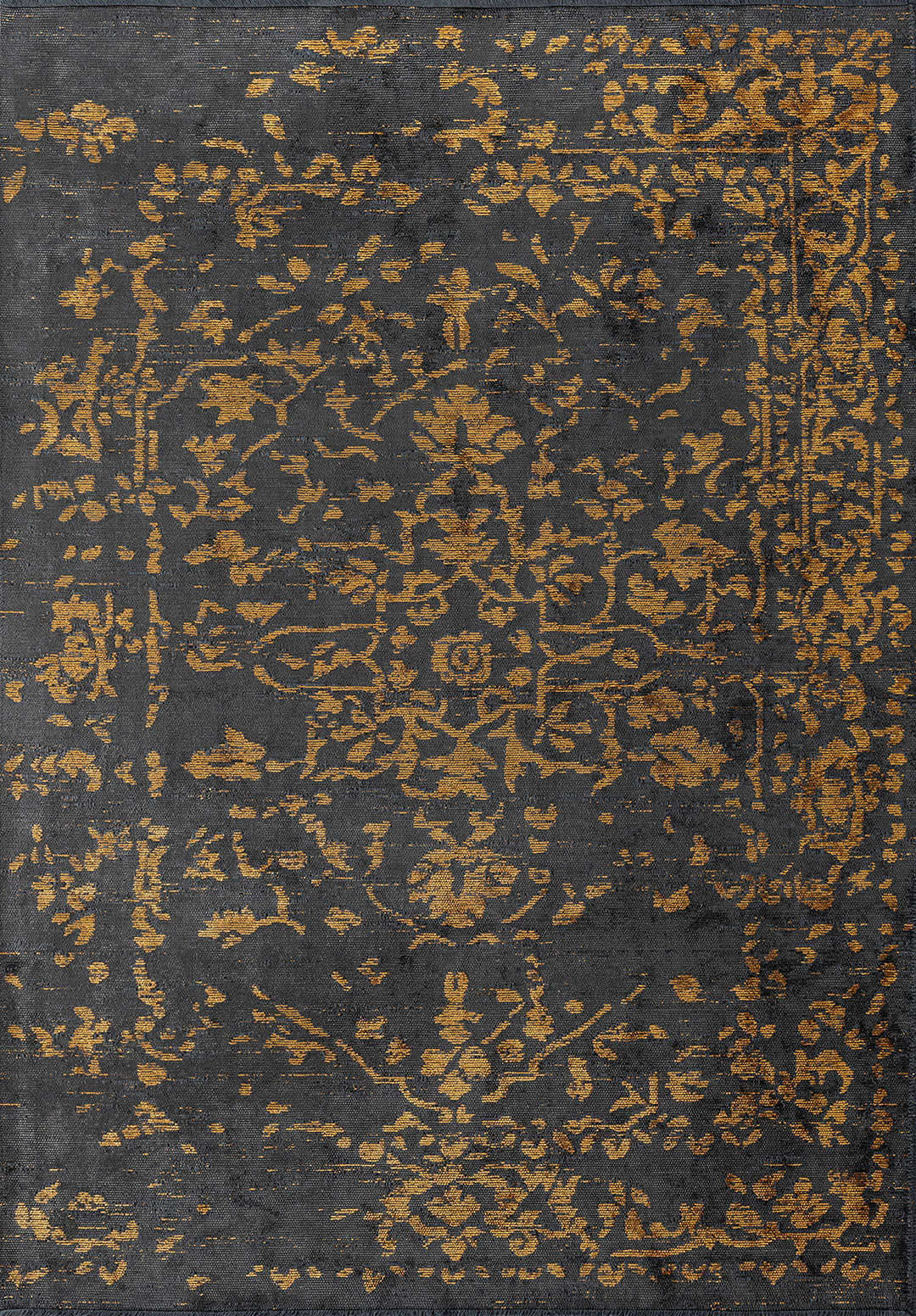 Flora Mustard - Anthracite Rug
