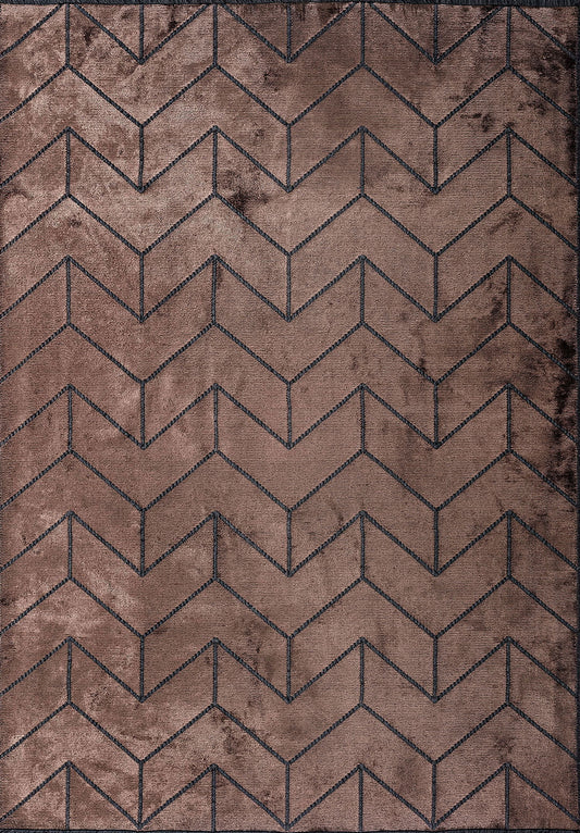 Arrow Dark Mink Rug area carpet area rug carpet Color_Brown Crystal Material_Cotton & Viscose