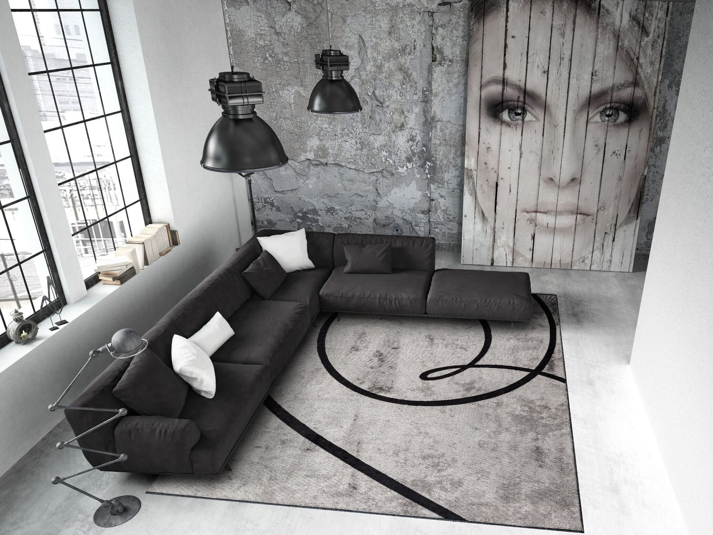 Signature Black - Light Grey Rug