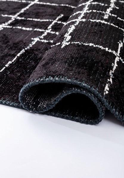Dent Black - Light Cream Rug