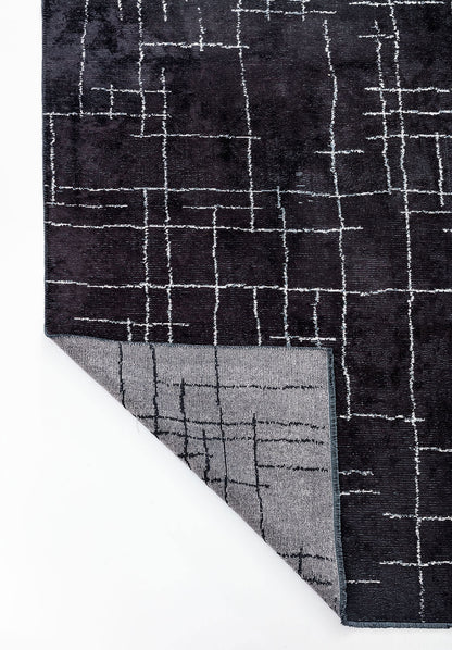 Dent Black - Light Cream Rug