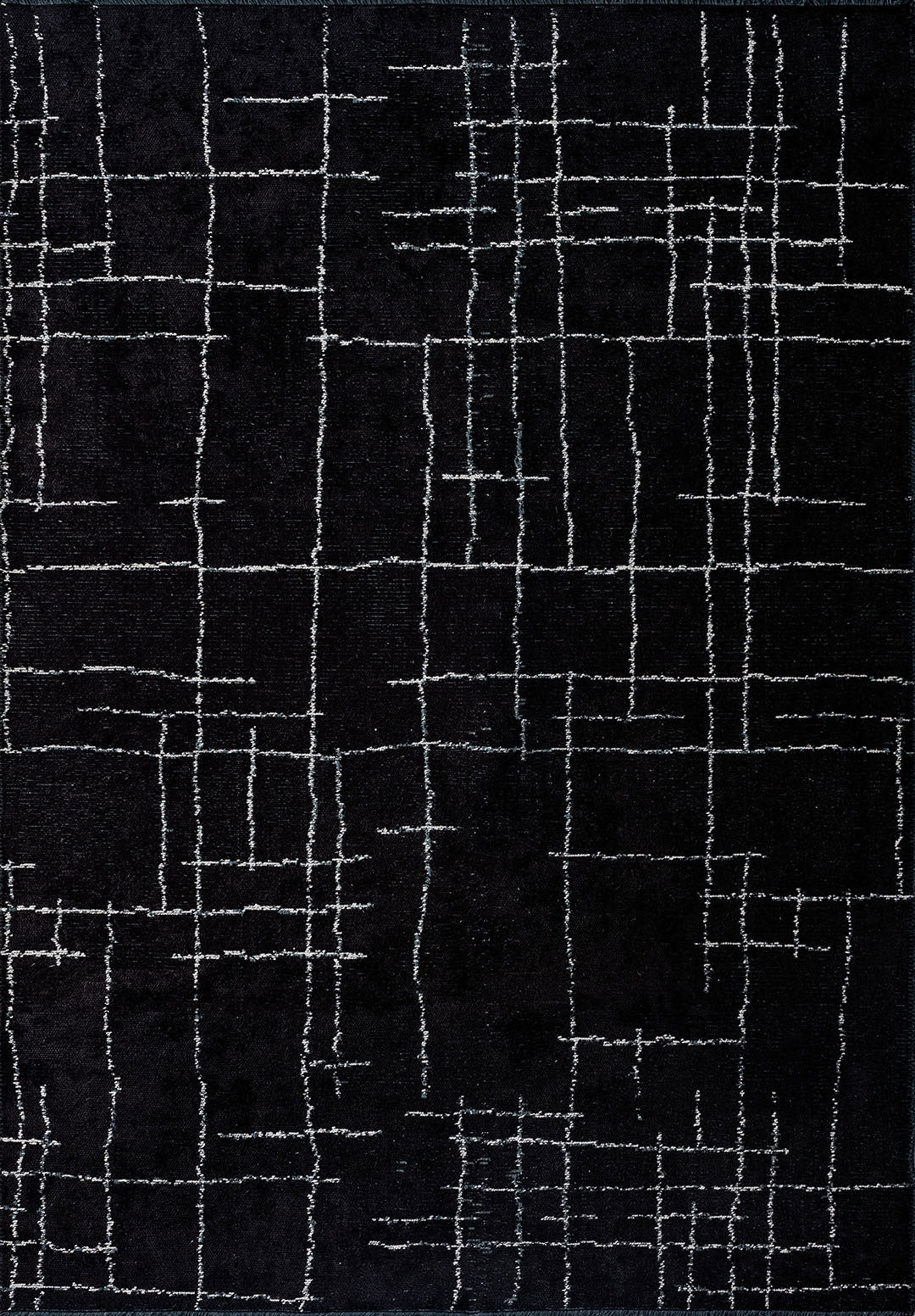 Dent Black - Light Cream Rug