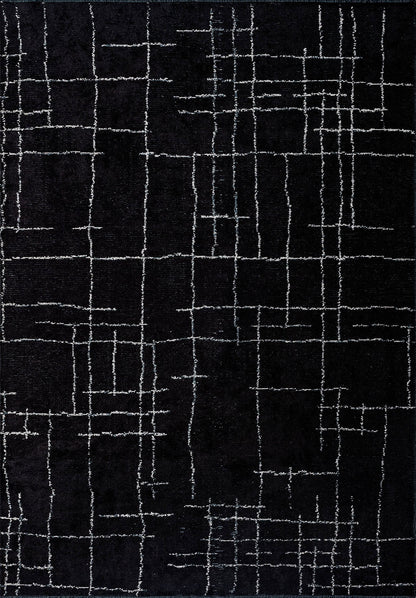 Dent Black - Light Cream Rug