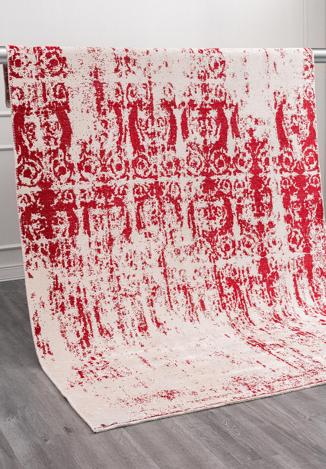 Caesar Ecru - Red Rug area carpet area rug carpet Color_Beige Color_Red Material_Cotton & Viscose vintage