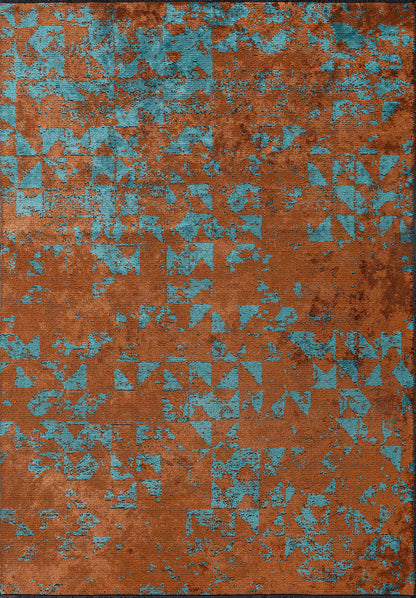 Triangle Terra - Turquoise Rug