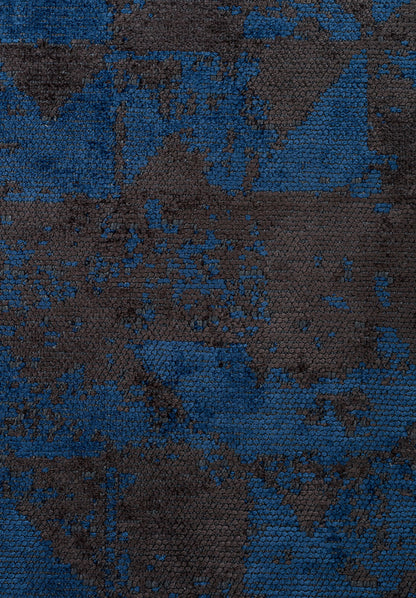 Triangle Charcoal - Navy Blue Rug