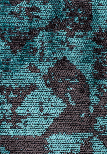 Triangle Charcoal - Turquoise Rug