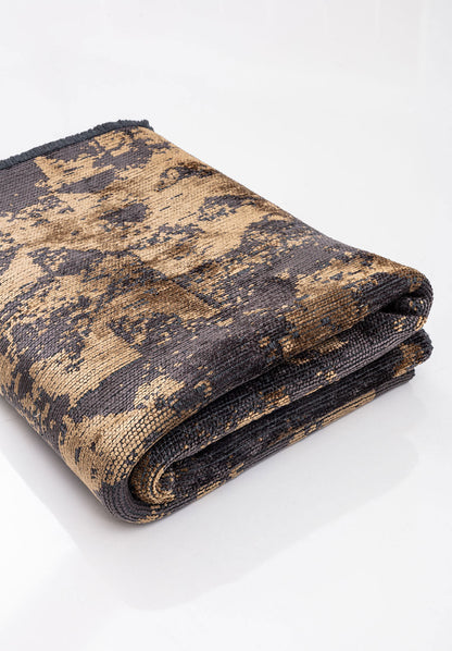 Triangle Charcoal - Light Brown Rug