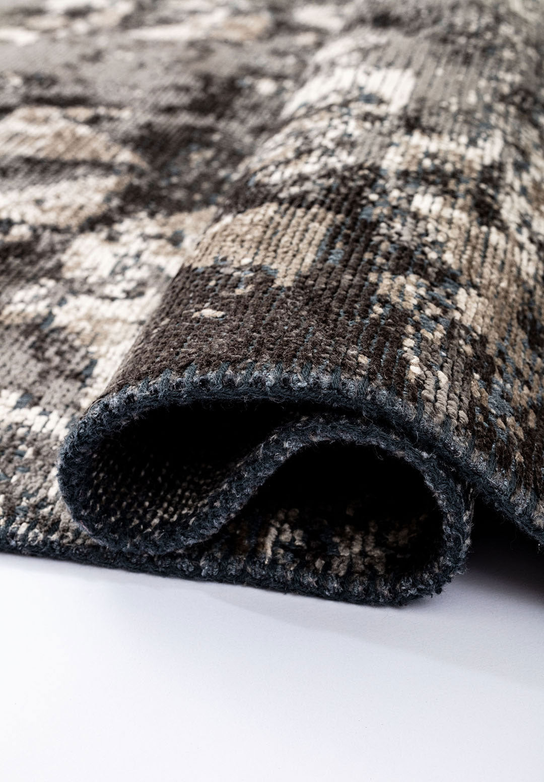 Triangle Anthracite - Beige Rug