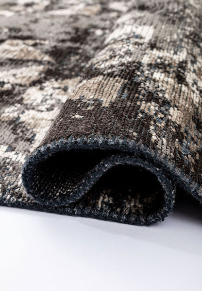 Triangle Anthracite - Beige Rug