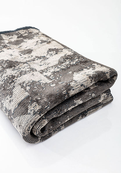 Triangle Anthracite - Beige Rug