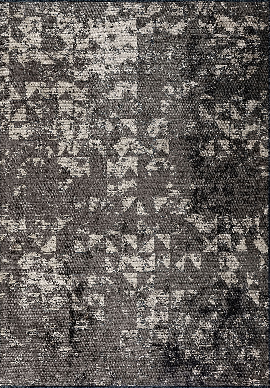 Triangle Anthracite - Beige Rug