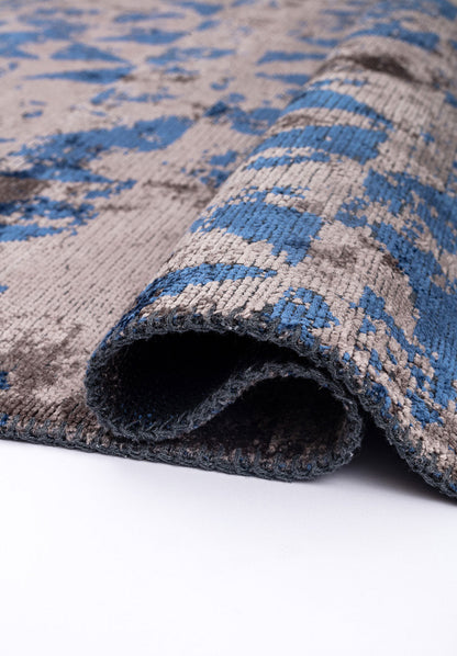 Triangle Dark Grey - Navy Blue Rug