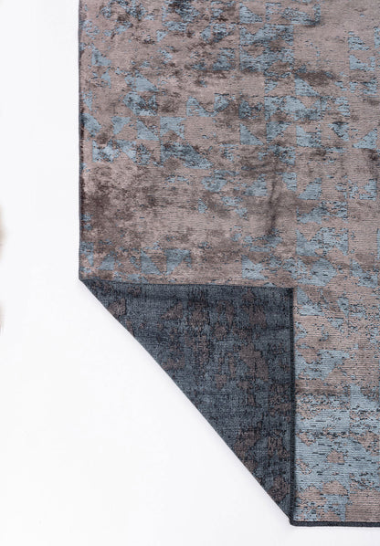 Triangle Dark Grey - Blue Rug