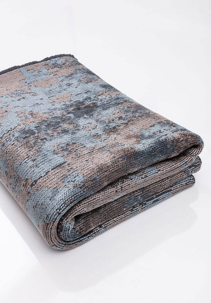 Triangle Dark Grey - Blue Rug