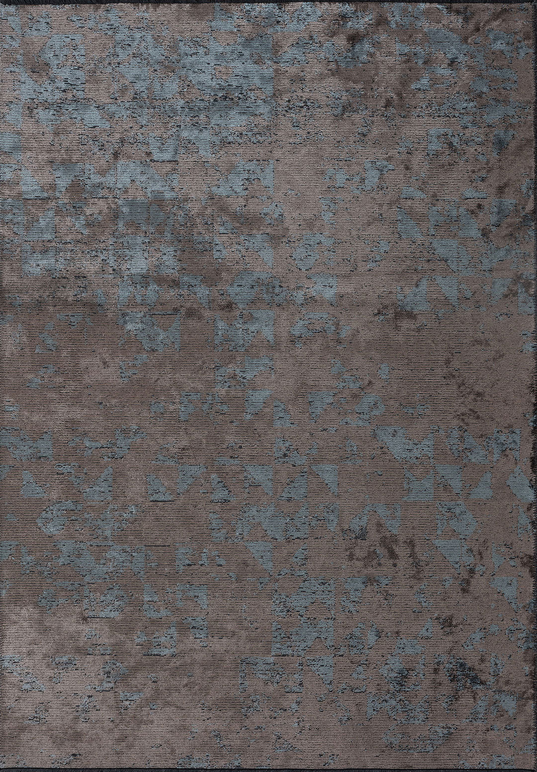 Triangle Dark Grey - Blue Rug