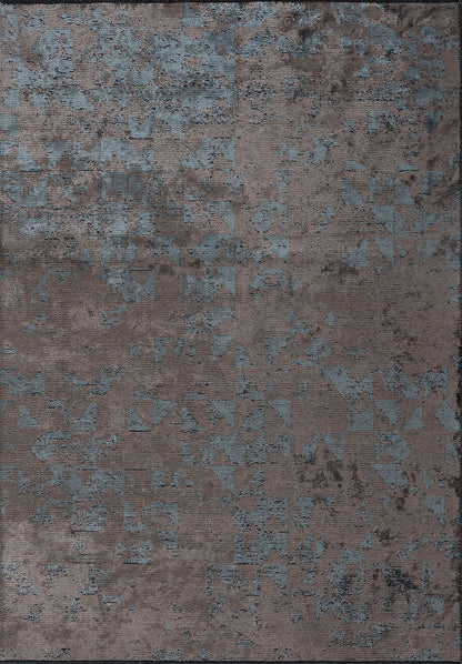 Triangle Dark Grey - Blue Rug