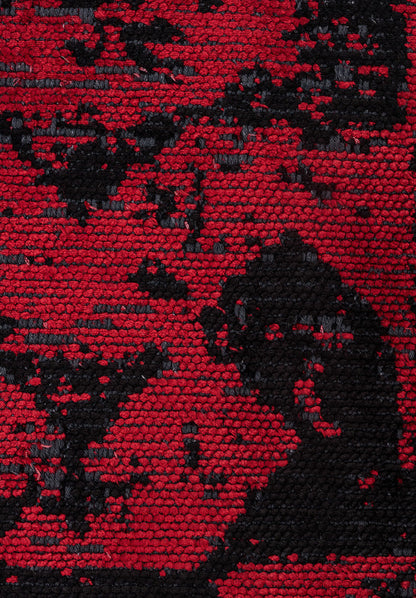 Triangle Black - Red Rug