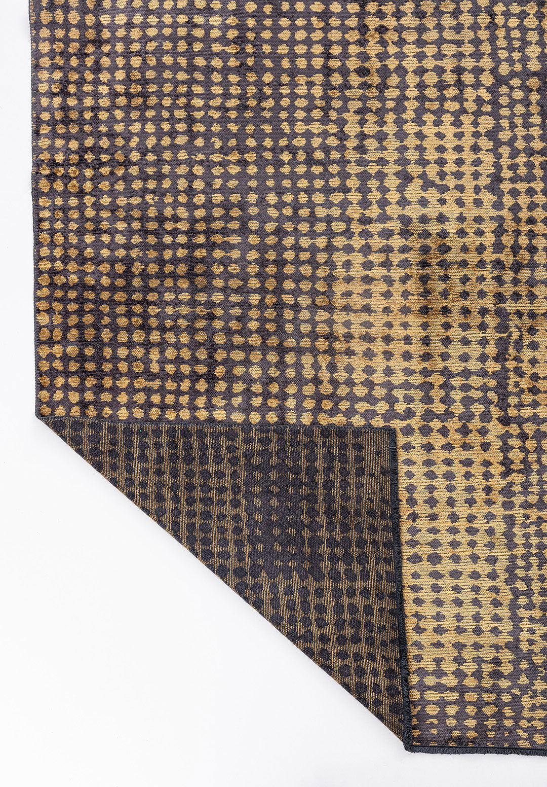 Dots Charcoal - Gold Rug