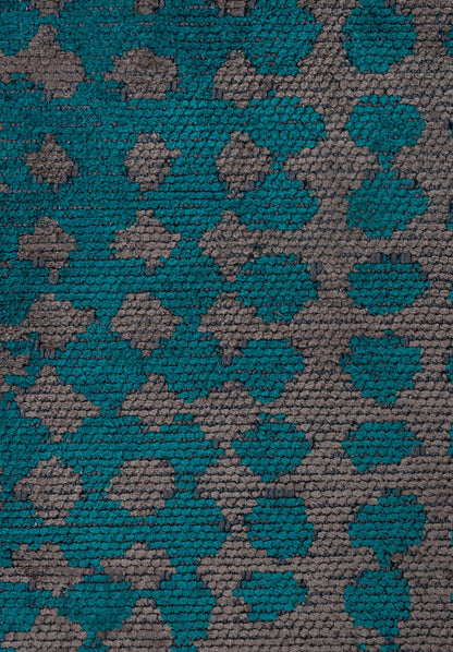 Dots Charcoal - Dark Turquoise Rug