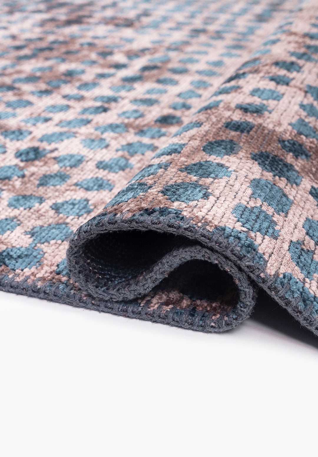 Dots Copper - Petrol Rug