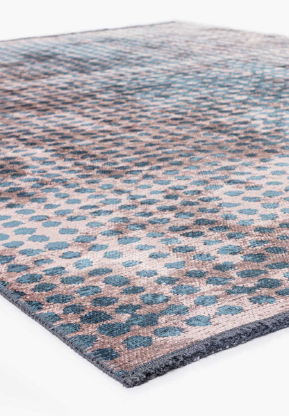 Dots Copper - Petrol Rug