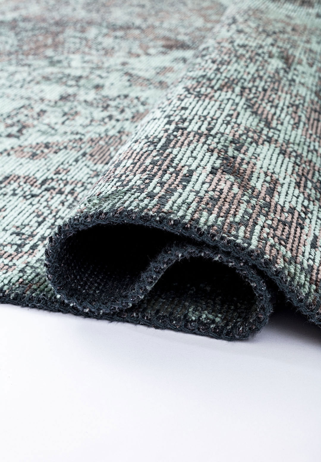 Glory Dark Grey - River Green Rug