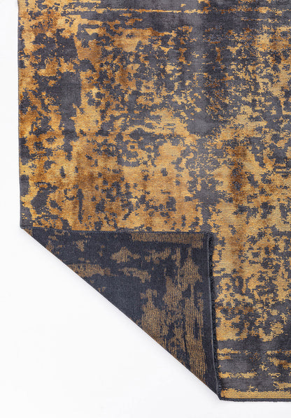 Rise Anthracite - Mustard Rug