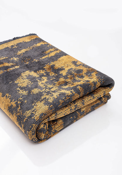 Rise Anthracite - Mustard Rug