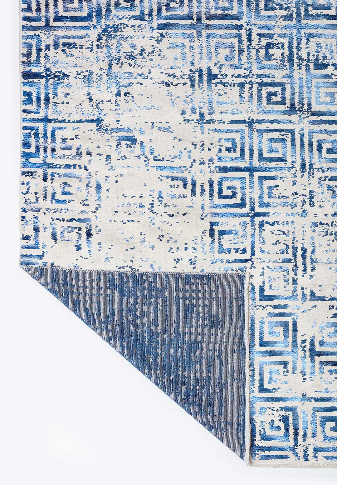 Helix Navy Blue - White Rug
