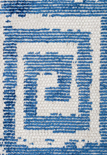 Helix Navy Blue - White Rug