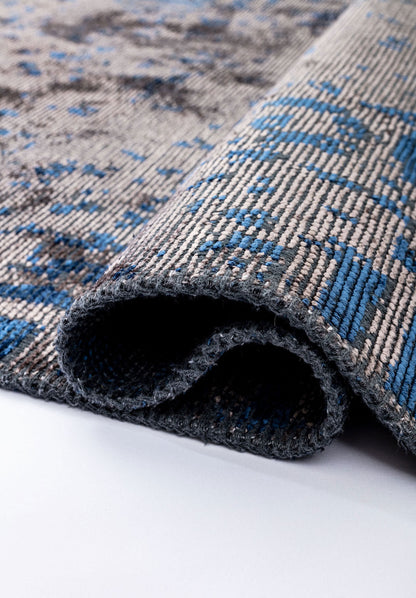 Helix Navy Blue - Dark Grey Rug