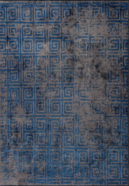 Helix Navy Blue - Dark Grey Rug