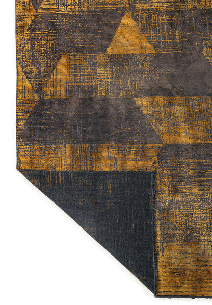 Sharp Mustard - Dark Mink Rug