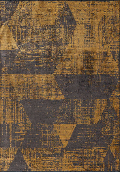Sharp Mustard - Dark Mink Rug