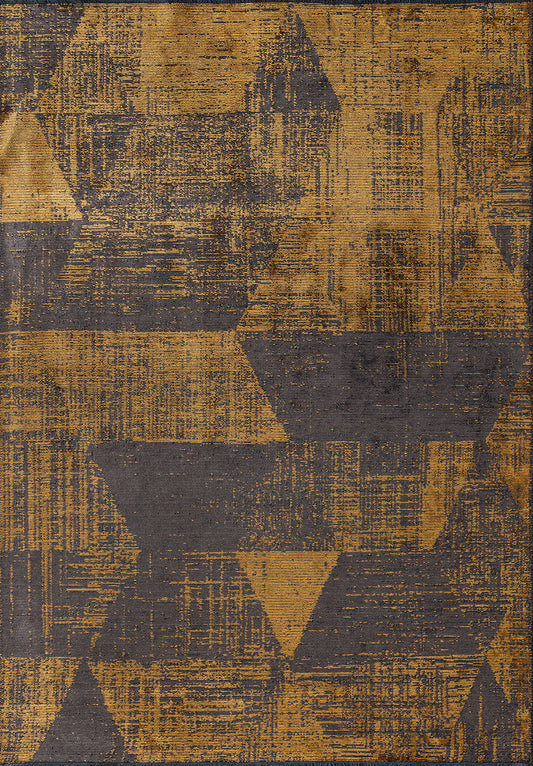Sharp Mustard - Dark Mink Rug