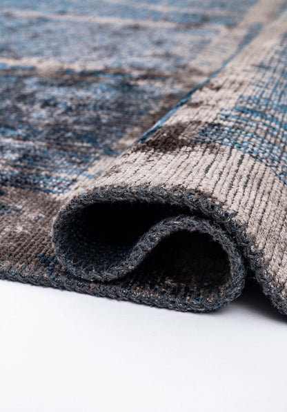 Panorama Navy Blue - Dark Grey Rug
