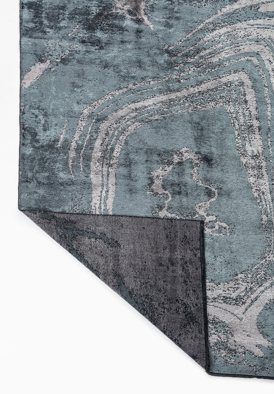Smoke Light Grey - Blue Rug