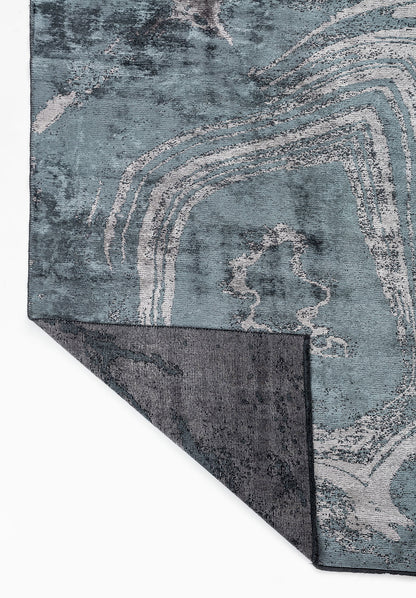 Smoke Light Grey - Blue Rug