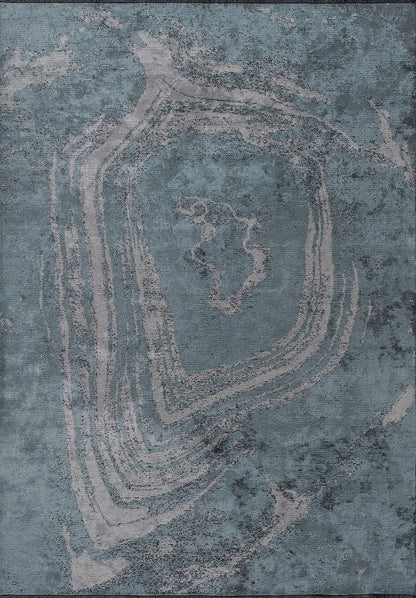 Smoke Light Grey - Blue Rug