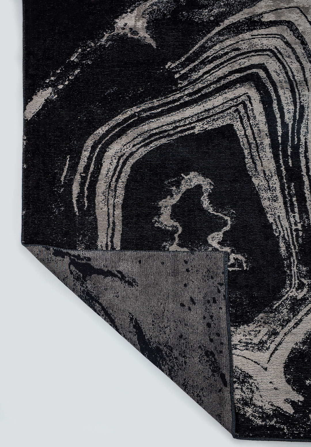 Smoke Cream - Black Rug