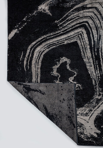 Smoke Cream - Black Rug