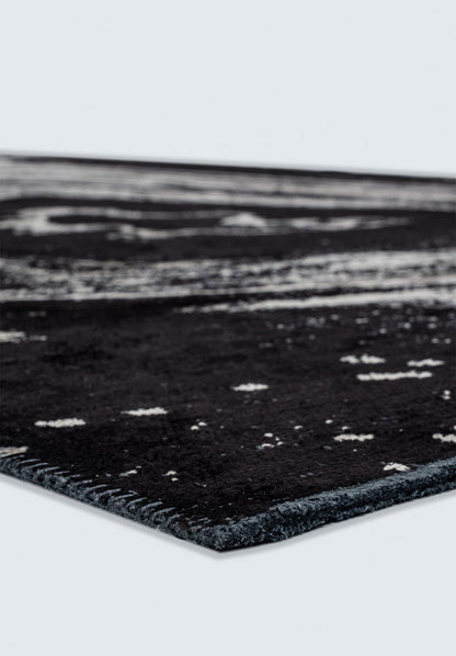 Smoke Cream - Black Rug