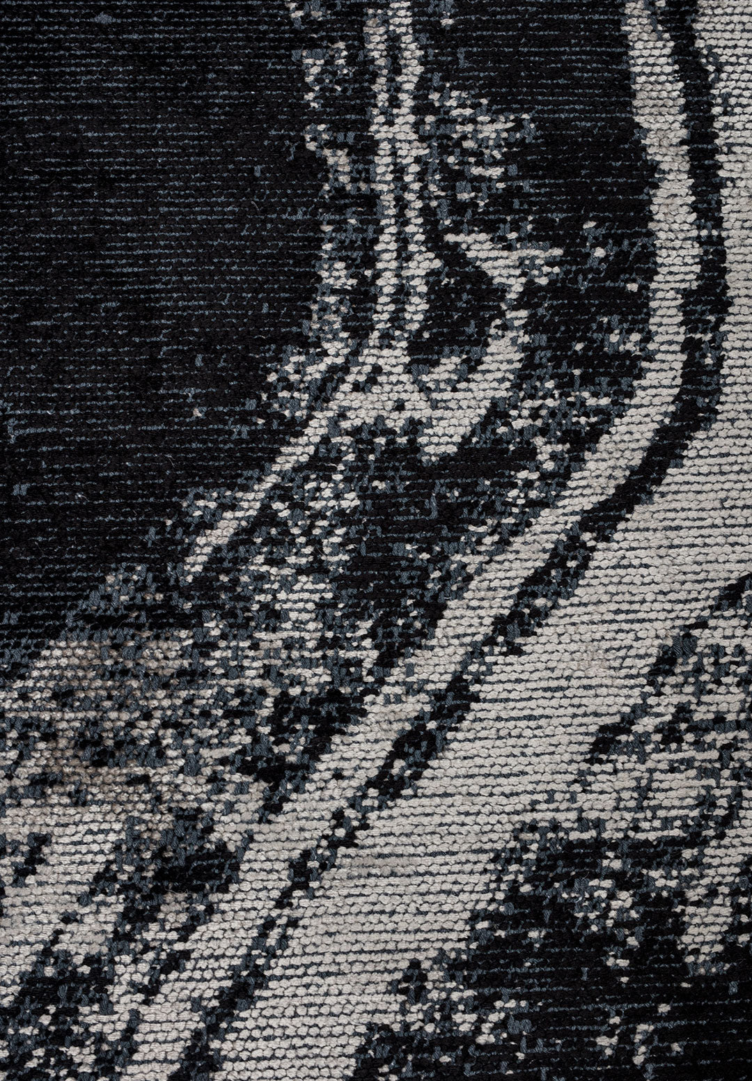 Smoke Cream - Black Rug