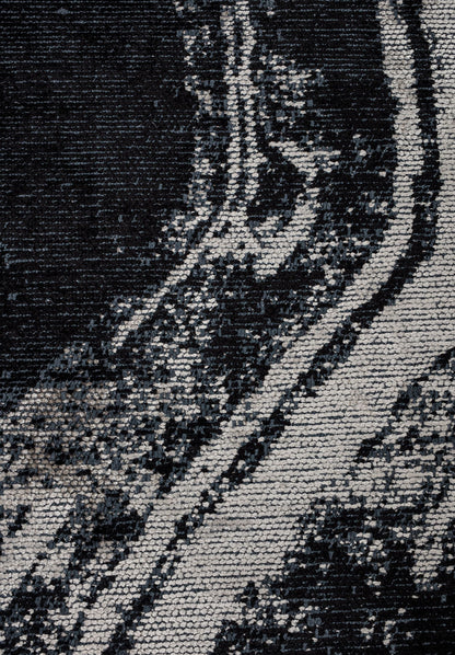 Smoke Cream - Black Rug