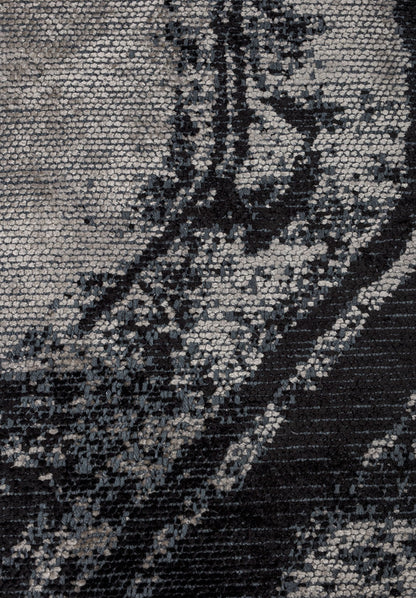 Smoke Black - Cream Rug