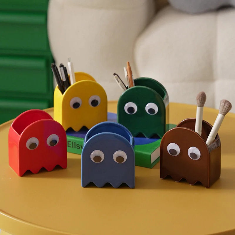 Glossy Retro Ghost Ceramic Pen Holder