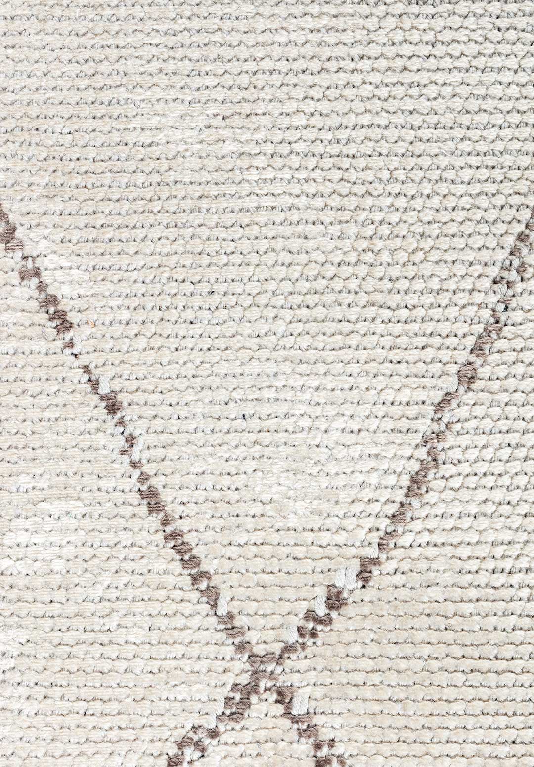 Bohemian Dark Grey - White Rug